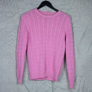 Pink Cable Knit Sweater